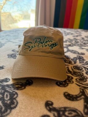 Palm Springs Embroidered Khaki Baseball Cap